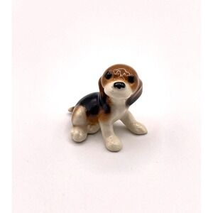 Hagen Renaker Beagle Dog Puppy Mini Miniature Ceramic Figurine Bone China